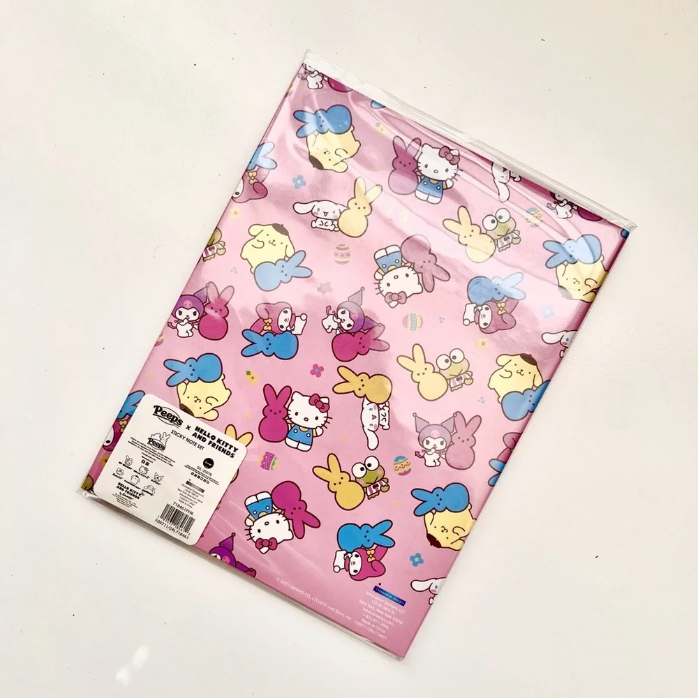 Hello Kitty and Peeps Sticky Note Set - Pink and Purple